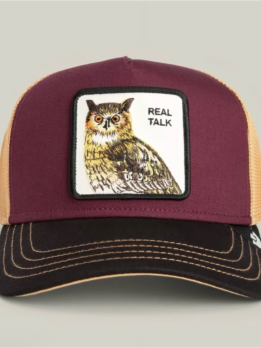 Goorin Bros. “TRICOLOR OWL” Real Talk. Trucker Hat Mesh SnapBack NWT.